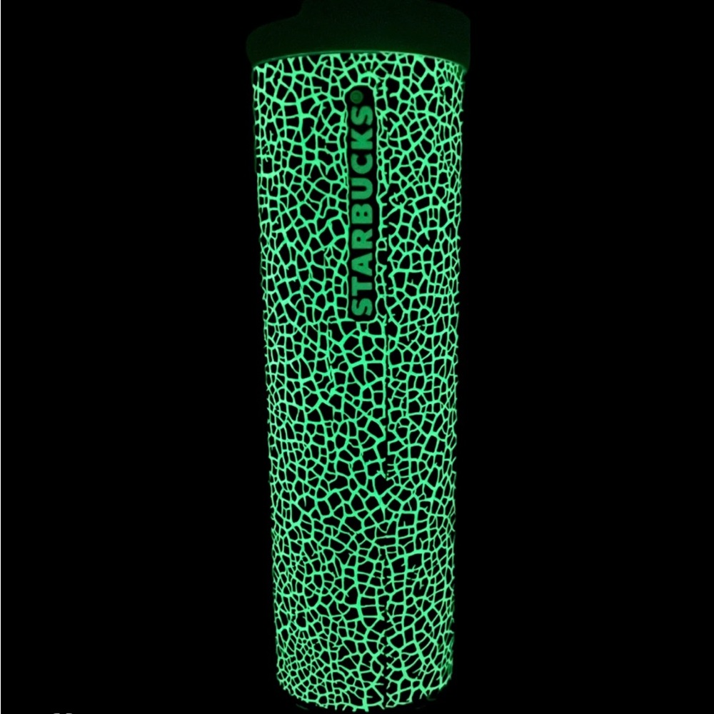 NEW 🎃Starbucks 2022 Fall Target Black ‘Night Crackle’ Glow in the Dark Tumbler